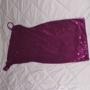 Sequinned Pink Party Dress